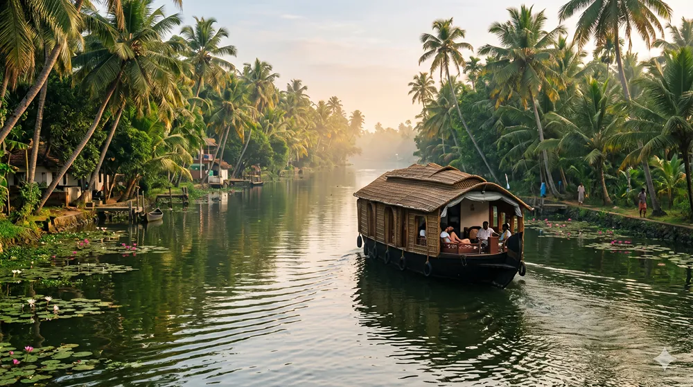 Kerala Grand Vacation & Houseboat Cruise